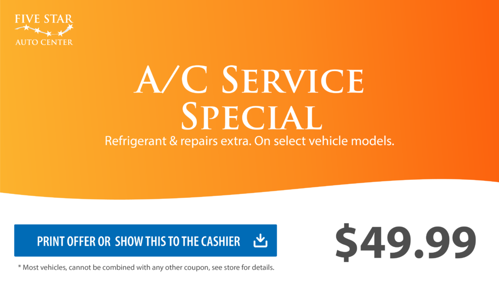 A/C Service Special - $49.99